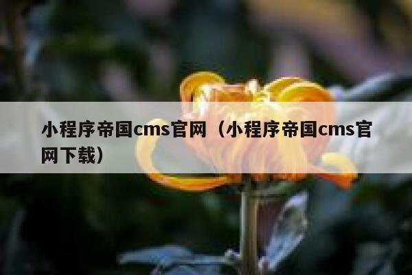 小程序帝国CMS官网，小程序帝国CMS官网下载