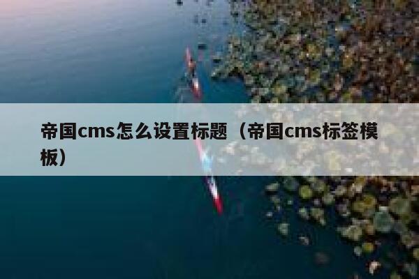 帝国CMS怎么设置标题，帝国CMS标签模板