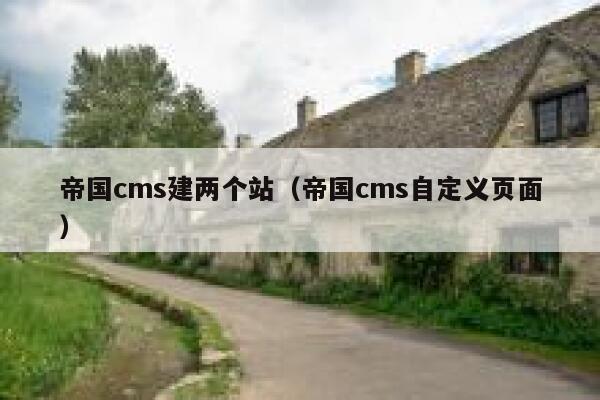 帝国CMS建两个站，帝国CMS自定义页面