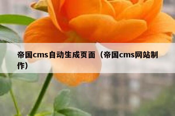 帝国CMS自动生成页面，帝国CMS网站制作