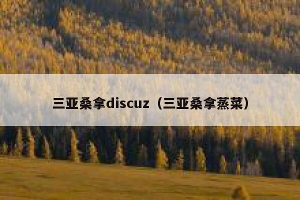 三亚桑拿discuz，三亚桑拿蒸菜