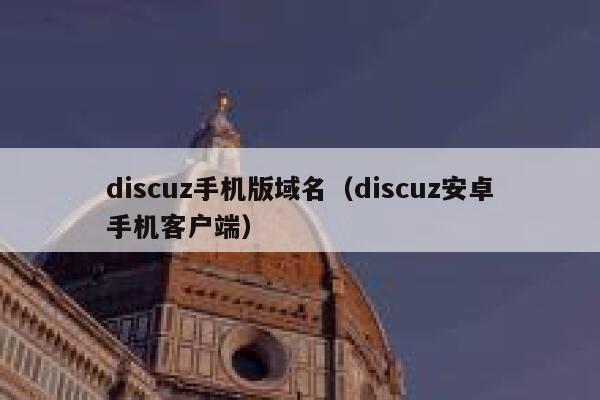 Discuz手机版域名，Discuz安卓手机客户端