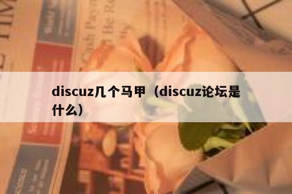 Discuz几个马甲，Discuz论坛是什么