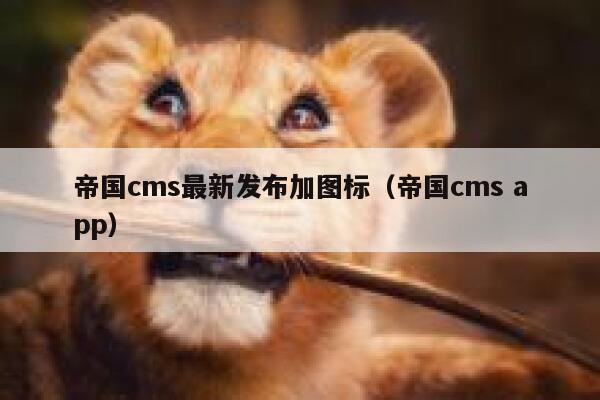 帝国CMS最新发布加图标，帝国CMS app