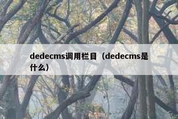 织梦dedecms调用栏目，织梦dedecms是什么