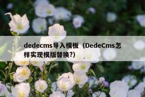 织梦dedecms导入模板，DedeCms怎样实现模版替换?