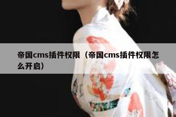 帝国CMS插件权限，帝国CMS插件权限怎么开启