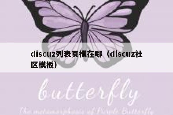 discuz列表页模在哪，discuz社区模板