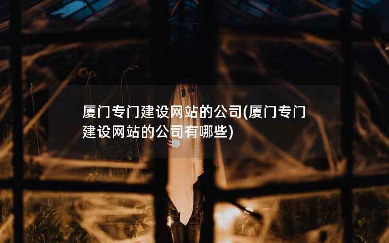 厦门专门建设网站的公司，厦门专门建设网站的公司有哪些