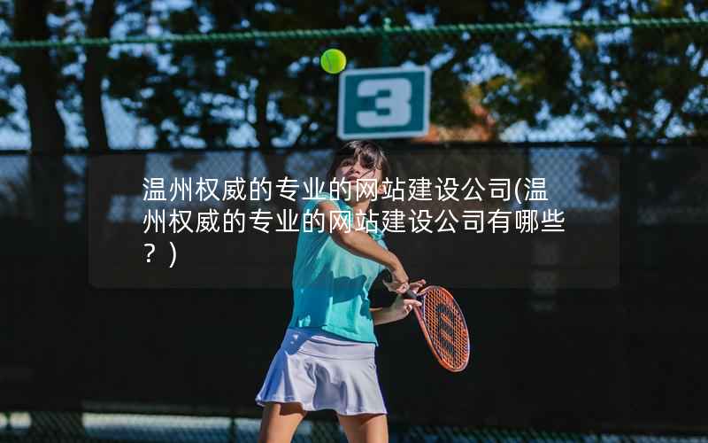 温州权威的专业的网站建设公司，温州权威的专业的网站建设公司有哪些？