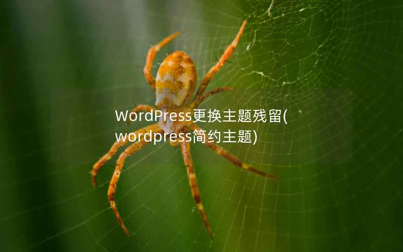 WordPress更换主题残留，WordPress简约主题