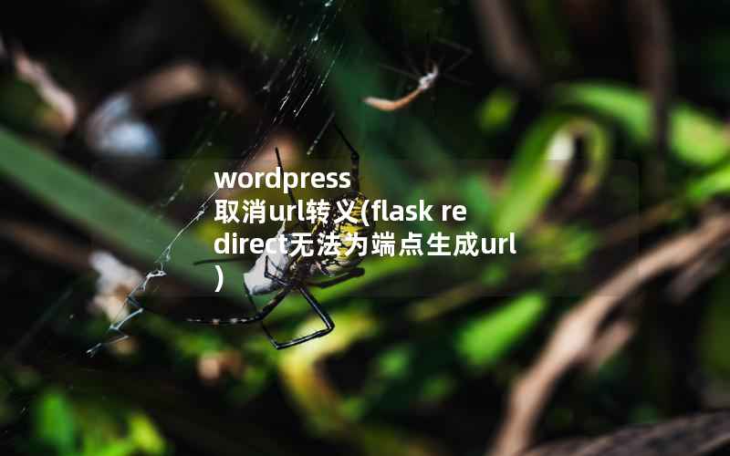 WordPress 取消url转义，flask redirect无法为端点生成url