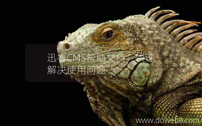 迅睿cms帮助文档：快速解决使用问题