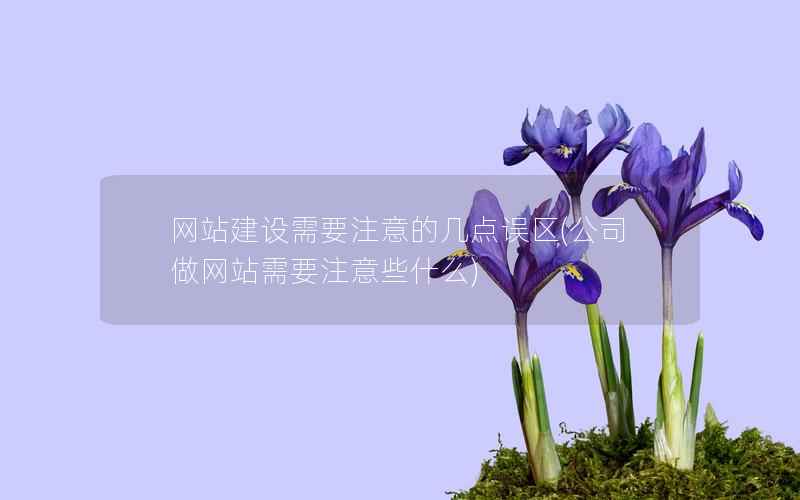 网站建设需要注意的几点误区，公司做网站需要注意些什么