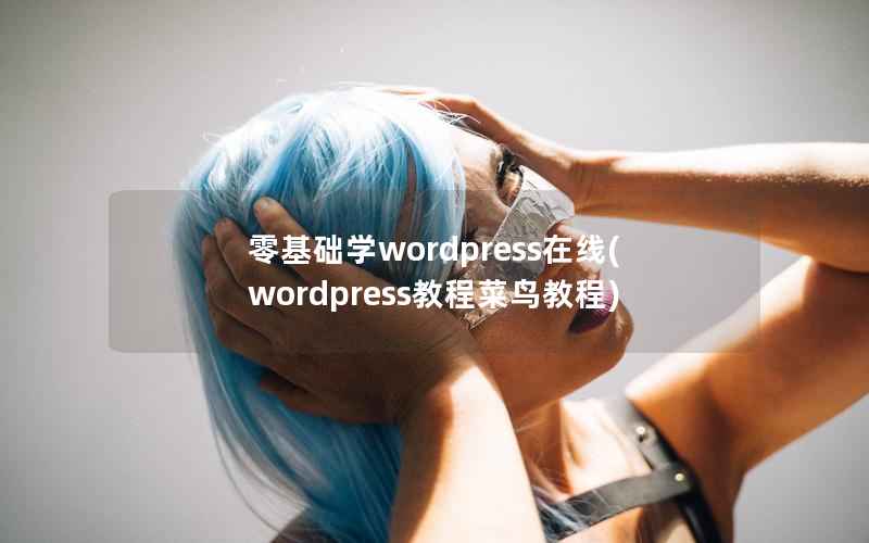 零基础学WordPress在线，WordPress教程菜鸟教程