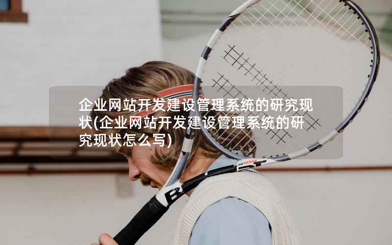 企业网站开发建设管理系统的研究现状，企业网站开发建设管理系统的研究现状怎么写