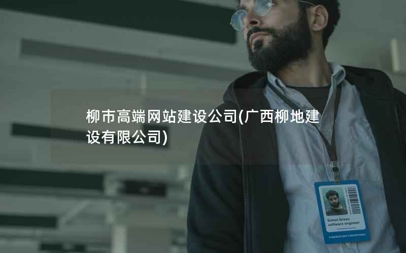 柳市高端网站建设公司，广西柳地建设有限公司